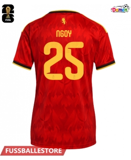 Günstige Belgien Nathan Ngoy #25 Heimtrikot Damen WM 2026 Kurzarm